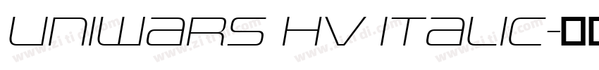 Uniwars Hv Italic字体转换 Uniwars Hv Italic字体转换